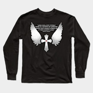 Stoic Quote by Marcus Aurelius Long Sleeve T-Shirt